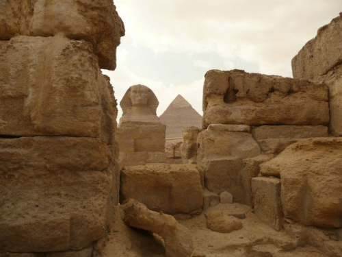 Foto Pyramiden Gizeh: Die Groe Sphinx von vorn