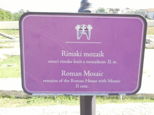 Foto rmische Villa in Nin: Inschrift