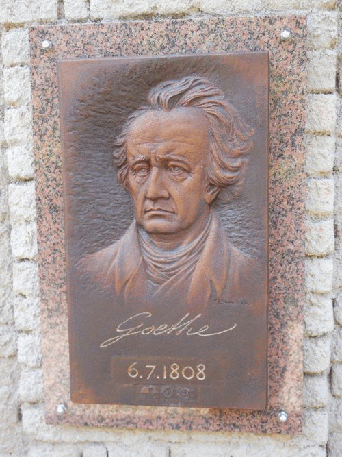 Foto Karlovy Vary: Goethe-Portrt bei den Svatossk skaly