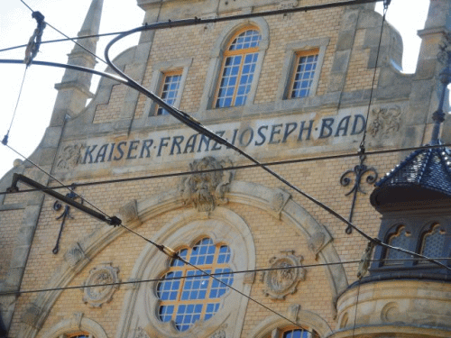 Foto Liberec: Inschrift Kaiser-Franz-Joseph-Bad