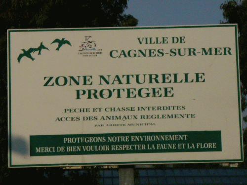Foto Cagnes-sur-Mer: Inschrift Naturreservat