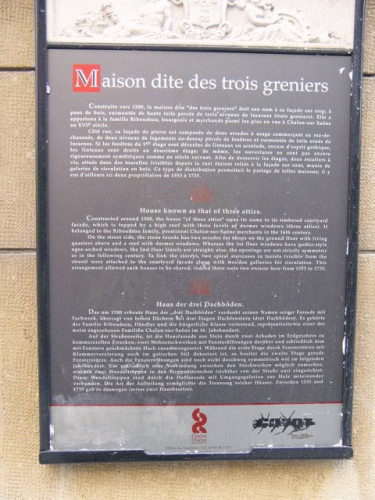 Foto Chalon-sur-Sane: Inschrift 1 des Dreispeicherhauses