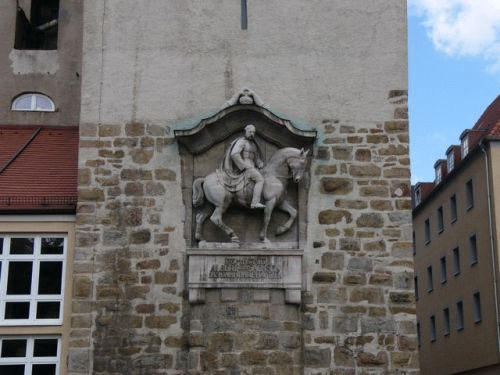 Foto Bautzen: Relief Knig Albert von Sachsen