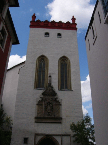 Foto Bautzen: Turm mit Gedenktafel fr Matthias Corvinus