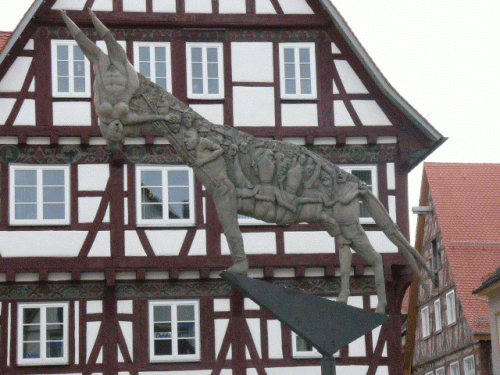 Photo Biberach/Riss : statue de l'ne de Biberach