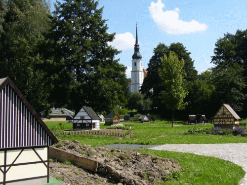 Photo Cunewalde : parc des Umgebindehäuser en miniature