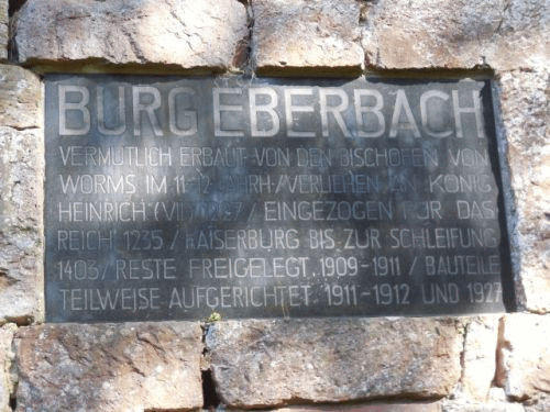 Foto Burg Eberbach: ltere Inschrift