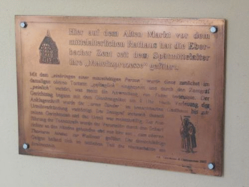 Foto Eberbach: Inschrift am Alten Rathaus