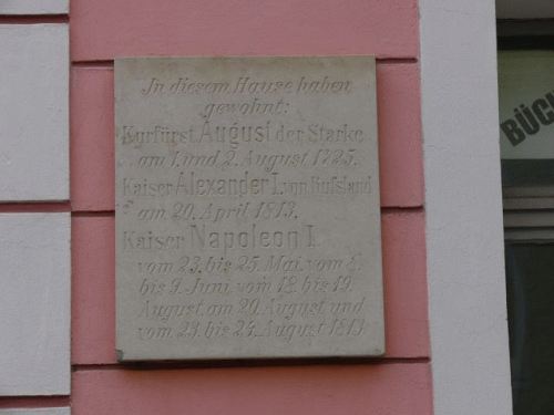 Photo inscription de Grlitz : inscription de la maison de Napolon