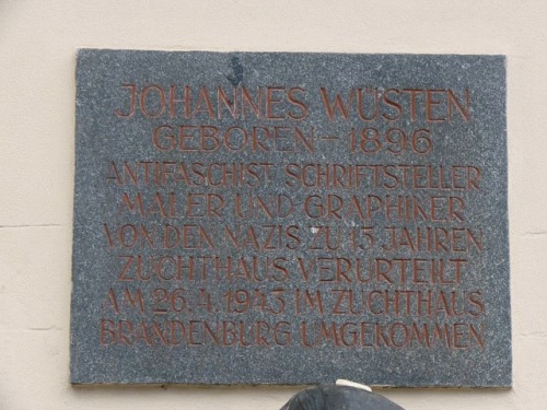 Photo Grlitz Johannes Wsten : inscription du haut
