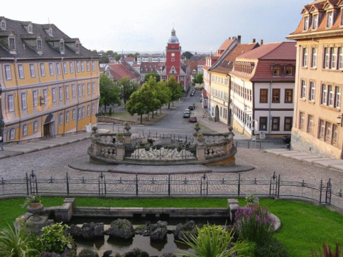 Photo Gotha : vue du château vers la mairie