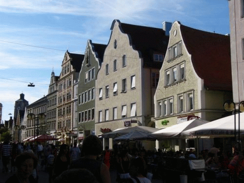 Photo in Ingolstadt: line of houses with the Bittelmaier house