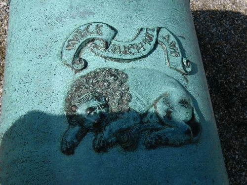Photo Ingolstadt: inscription on a cannon barrel