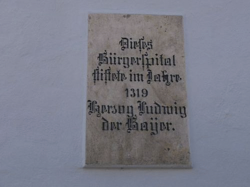 Photo in Ingolstadt: inscription for duke Louis