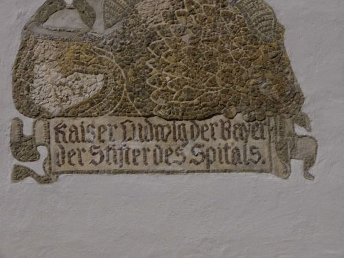 Photo in Ingolstadt: inscription for emperor Louis the Bavarian