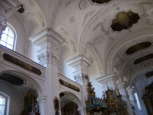 Foto Klosterkirche Irsee: Seitenwand und Decke