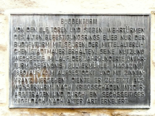 Photo Mnster: Inscription of the Buddenturm