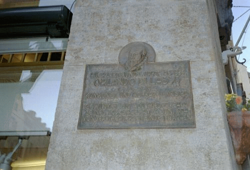 Foto: Mnchen - Inschrift am Orlando-Haus