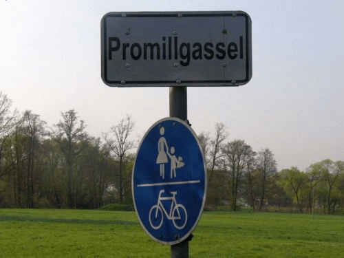 Foto Nittenau: Promillgassel-Schild