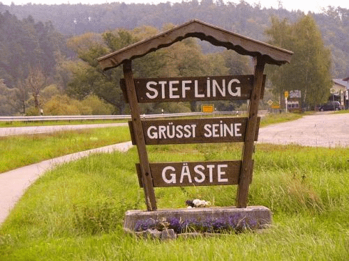 Foto Nittenau-Stefling: Begrüßung am Ortseingang von Stefling