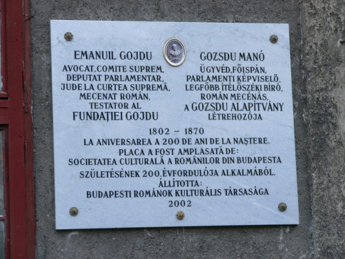 Foto Budapest: Gojdu-Inschrift