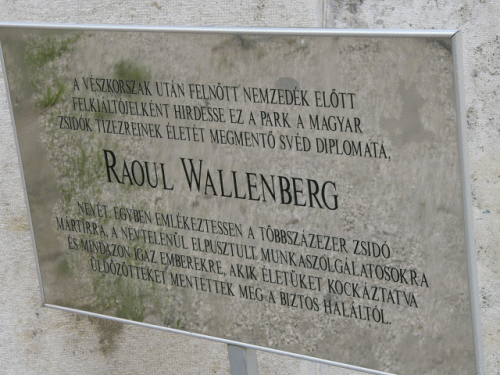 Foto Budapest: Gedenktafel fr Raoul Wallenberg