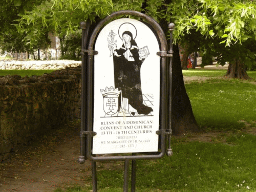 Foto Budapest: engl. Inschrift ehem. Dominikanerkloster