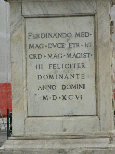 Foto Pisa: Inschrift 1 Cosimo de' Medici